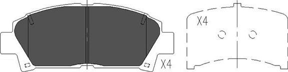 Kavo Parts KBP-9110 - Комплект спирачно феродо, дискови спирачки vvparts.bg