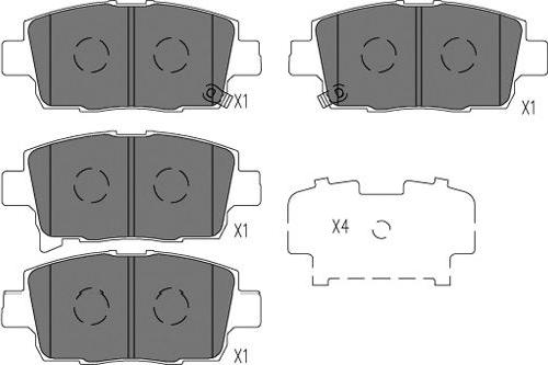 Kavo Parts KBP-9134 - Комплект спирачно феродо, дискови спирачки vvparts.bg