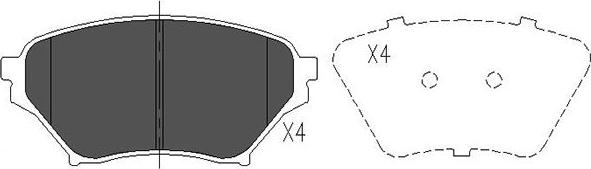 Kavo Parts KBP-4549 - Комплект спирачно феродо, дискови спирачки vvparts.bg