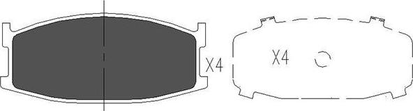 Kavo Parts KBP-4548 - Комплект спирачно феродо, дискови спирачки vvparts.bg