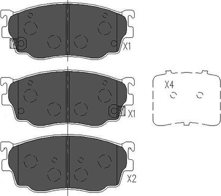 Kavo Parts KBP-4509 - Комплект спирачно феродо, дискови спирачки vvparts.bg