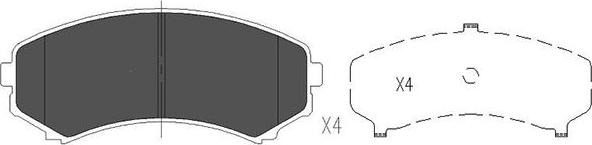 Kavo Parts KBP-4504 - Комплект спирачно феродо, дискови спирачки vvparts.bg