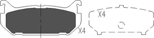 Kavo Parts KBP-4508 - Комплект спирачно феродо, дискови спирачки vvparts.bg