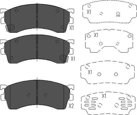 Kavo Parts KBP-4503 - Комплект спирачно феродо, дискови спирачки vvparts.bg