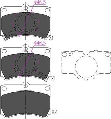 Kavo Parts KBP-4517 - Комплект спирачно феродо, дискови спирачки vvparts.bg