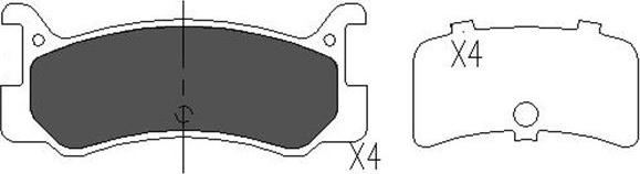 Kavo Parts KBP-4535 - Комплект спирачно феродо, дискови спирачки vvparts.bg