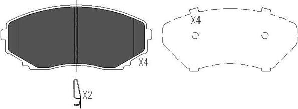 Kavo Parts KBP-4530 - Комплект спирачно феродо, дискови спирачки vvparts.bg