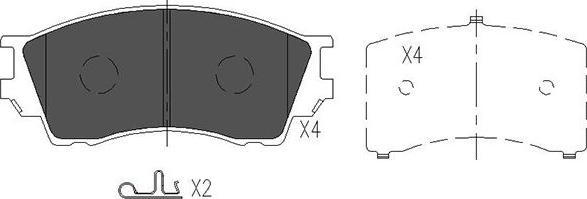 Kavo Parts KBP-4529 - Комплект спирачно феродо, дискови спирачки vvparts.bg