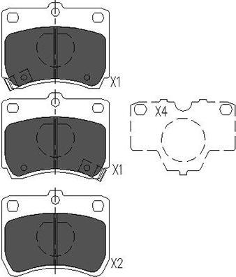 Kavo Parts KBP-4520 - Комплект спирачно феродо, дискови спирачки vvparts.bg