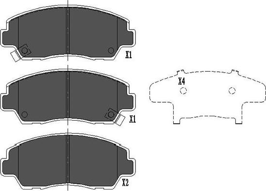 Kavo Parts KBP-4522 - Комплект спирачно феродо, дискови спирачки vvparts.bg