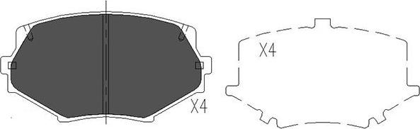 Kavo Parts KBP-4527 - Комплект спирачно феродо, дискови спирачки vvparts.bg