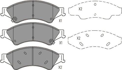 Kavo Parts KBP-4574 - Комплект спирачно феродо, дискови спирачки vvparts.bg