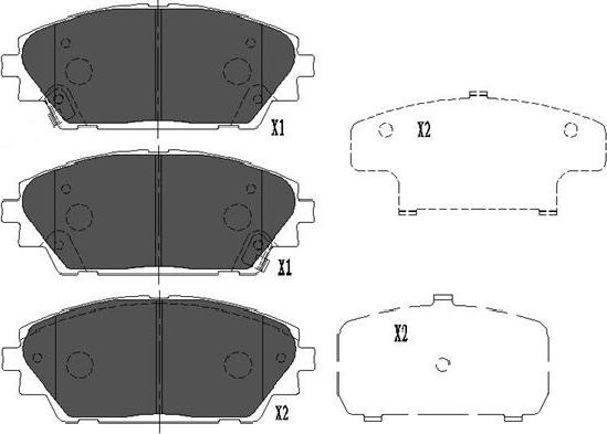 Kavo Parts KBP-4571 - Комплект спирачно феродо, дискови спирачки vvparts.bg