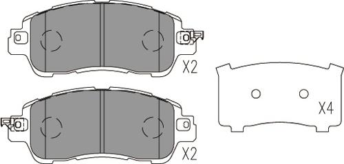 Kavo Parts KBP-4578 - Комплект спирачно феродо, дискови спирачки vvparts.bg