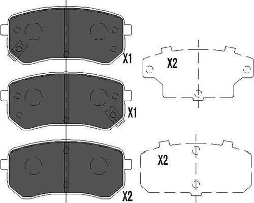 Kavo Parts KBP-4005 - Комплект спирачно феродо, дискови спирачки vvparts.bg