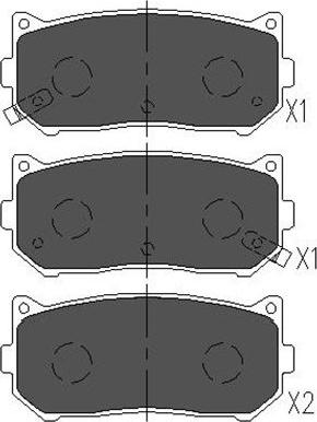 Kavo Parts KBP-4001 - Комплект спирачно феродо, дискови спирачки vvparts.bg