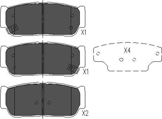 Kavo Parts KBP-4017 - Комплект спирачно феродо, дискови спирачки vvparts.bg