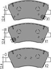 Kavo Parts KBP-4034 - Комплект спирачно феродо, дискови спирачки vvparts.bg