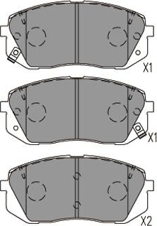 Kavo Parts KBP-4031 - Комплект спирачно феродо, дискови спирачки vvparts.bg