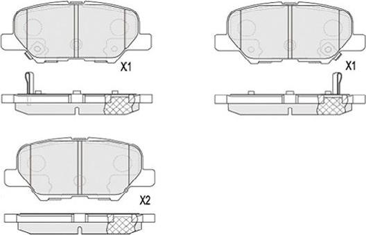 Kavo Parts KBP-5551 - Комплект спирачно феродо, дискови спирачки vvparts.bg