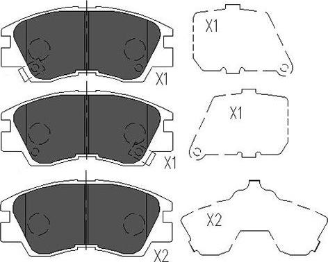 Kavo Parts KBP-5501 - Комплект спирачно феродо, дискови спирачки vvparts.bg