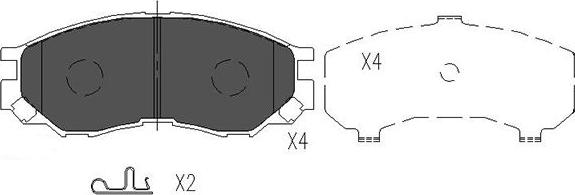 Kavo Parts KBP-5508 - Комплект спирачно феродо, дискови спирачки vvparts.bg