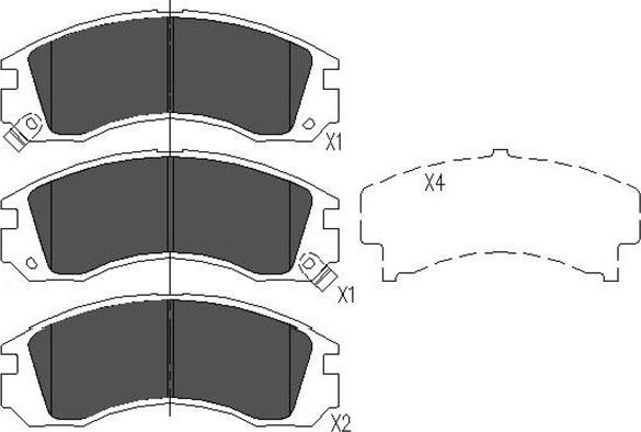 Kavo Parts KBP-5503 - Комплект спирачно феродо, дискови спирачки vvparts.bg