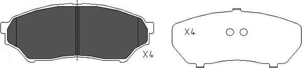 Kavo Parts KBP-5514 - Комплект спирачно феродо, дискови спирачки vvparts.bg