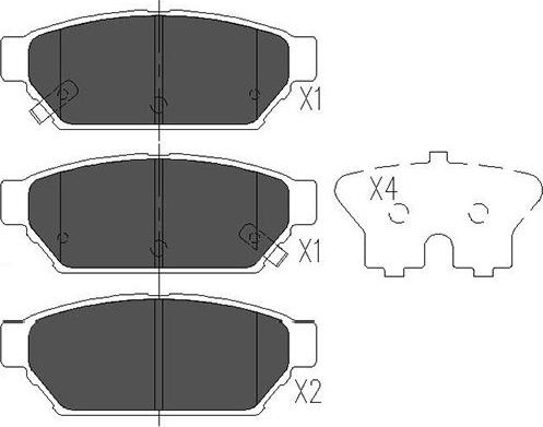 Kavo Parts KBP-5510 - Комплект спирачно феродо, дискови спирачки vvparts.bg