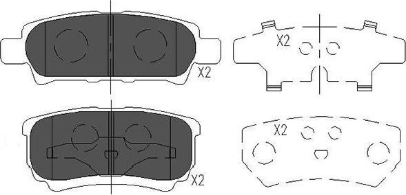 Kavo Parts KBP-5518 - Комплект спирачно феродо, дискови спирачки vvparts.bg