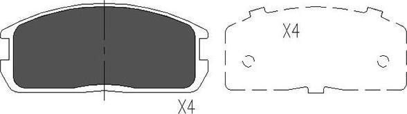 Kavo Parts KBP-5524 - Комплект спирачно феродо, дискови спирачки vvparts.bg