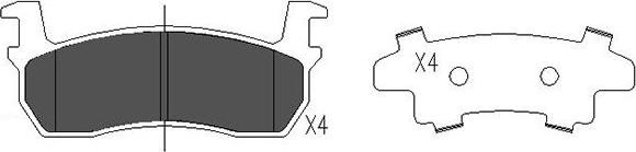 Kavo Parts KBP-6594 - Комплект спирачно феродо, дискови спирачки vvparts.bg