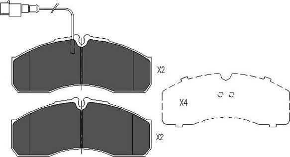 Kavo Parts KBP-6591 - Комплект спирачно феродо, дискови спирачки vvparts.bg