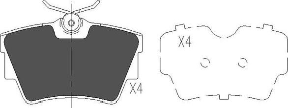 Kavo Parts KBP-6593 - Комплект спирачно феродо, дискови спирачки vvparts.bg