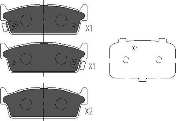 Kavo Parts KBP-6548 - Комплект спирачно феродо, дискови спирачки vvparts.bg