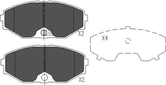 Kavo Parts KBP-6553 - Комплект спирачно феродо, дискови спирачки vvparts.bg