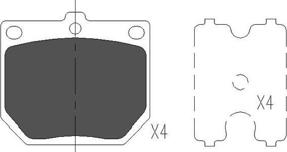 Kavo Parts KBP-6569 - Комплект спирачно феродо, дискови спирачки vvparts.bg