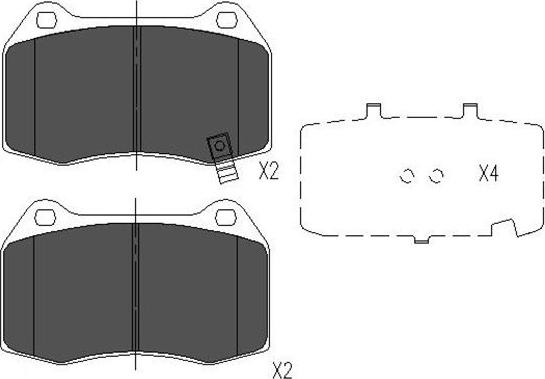 Kavo Parts KBP-6561 - Комплект спирачно феродо, дискови спирачки vvparts.bg