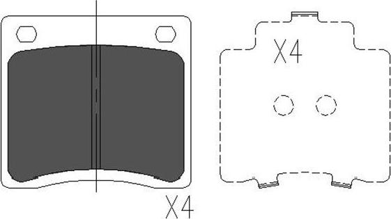 Kavo Parts KBP-6568 - Комплект спирачно феродо, дискови спирачки vvparts.bg