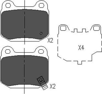 Kavo Parts KBP-6562 - Комплект спирачно феродо, дискови спирачки vvparts.bg