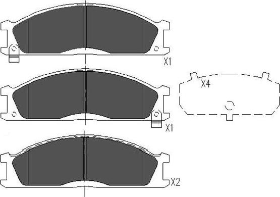 Kavo Parts KBP-6503 - Комплект спирачно феродо, дискови спирачки vvparts.bg