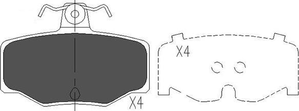 Kavo Parts KBP-6511 - Комплект спирачно феродо, дискови спирачки vvparts.bg