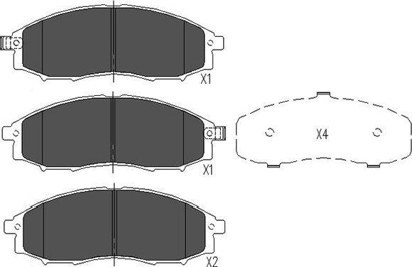 Kavo Parts KBP-6518 - Комплект спирачно феродо, дискови спирачки vvparts.bg