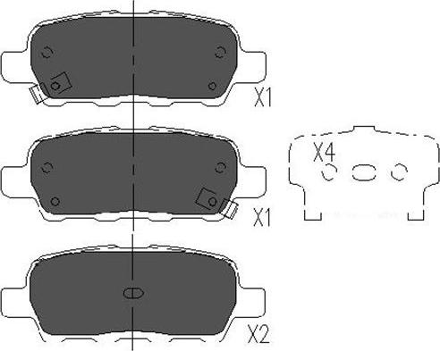 Kavo Parts KBP-6517 - Комплект спирачно феродо, дискови спирачки vvparts.bg