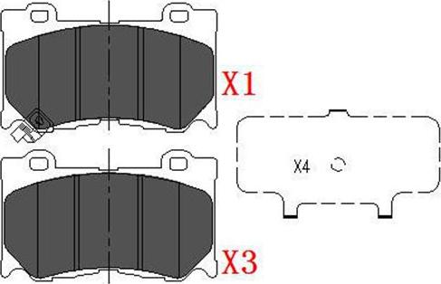 Kavo Parts KBP-6581 - Комплект спирачно феродо, дискови спирачки vvparts.bg