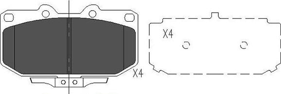 Kavo Parts KBP-6536 - Комплект спирачно феродо, дискови спирачки vvparts.bg