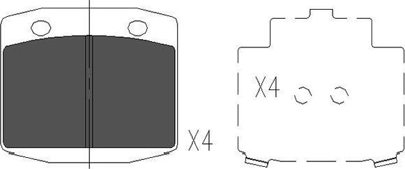 Kavo Parts KBP-6570 - Комплект спирачно феродо, дискови спирачки vvparts.bg