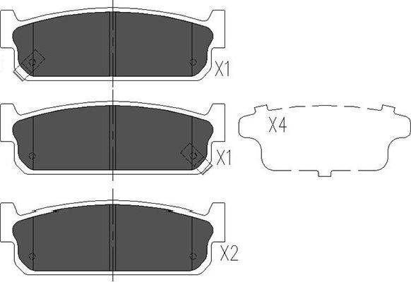 Kavo Parts KBP-6572 - Комплект спирачно феродо, дискови спирачки vvparts.bg