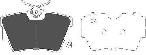 Kavo Parts KBP-6604 - Комплект спирачно феродо, дискови спирачки vvparts.bg