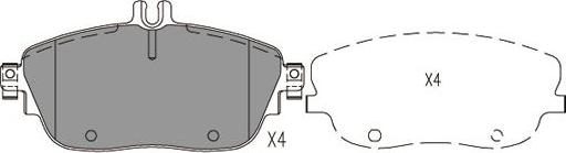 Kavo Parts KBP-6620 - Комплект спирачно феродо, дискови спирачки vvparts.bg